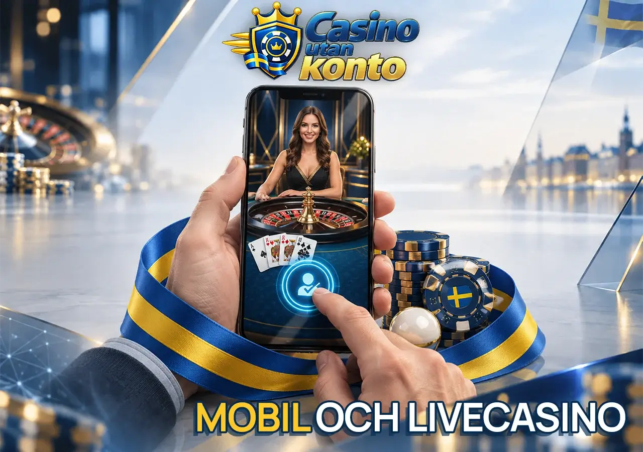 Smidigt mobilspel och direktsända casinobord utan lång registrering